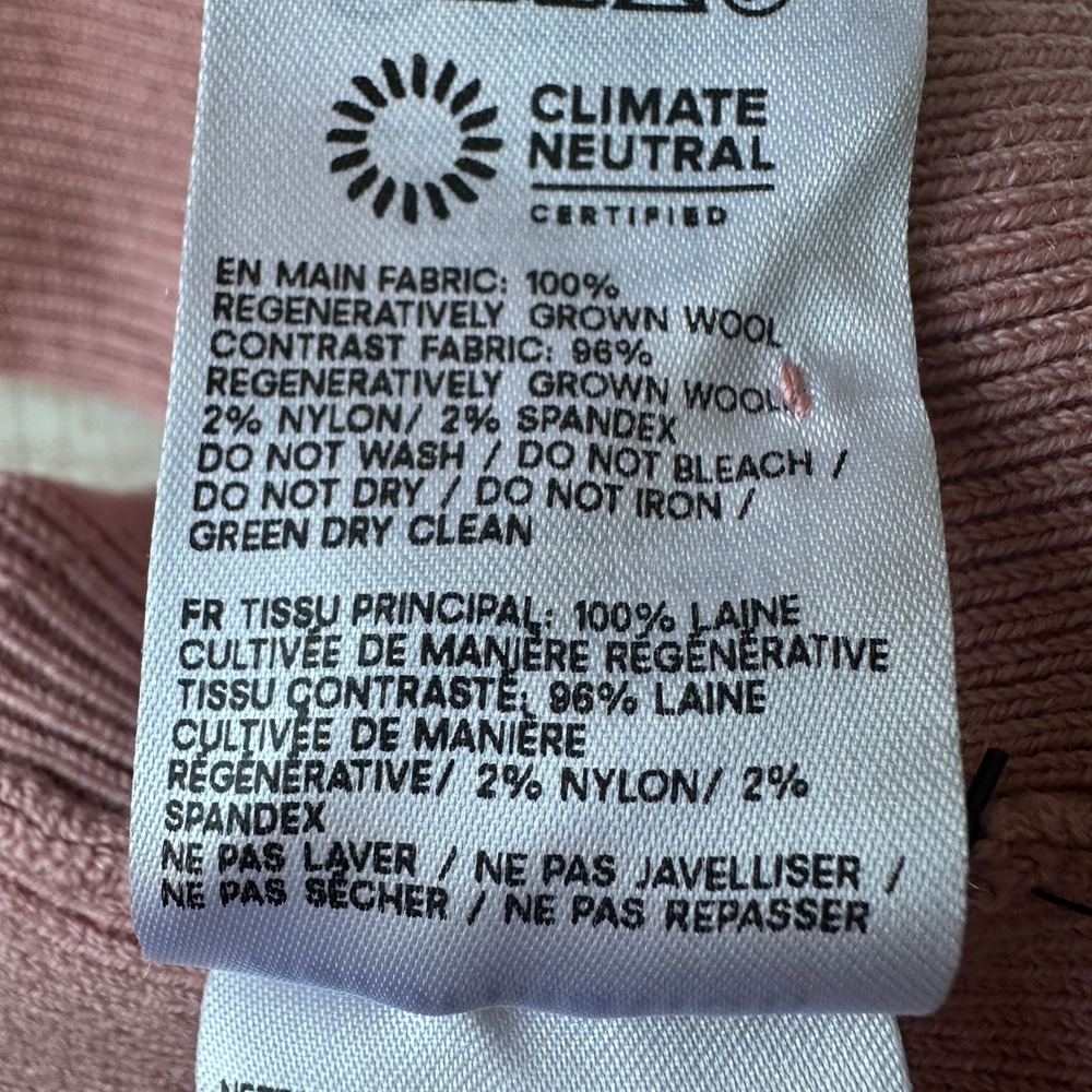 NWT Reformation Meadow Regenerative Wool Cardigan | Dusty Rose Pink XS - Picture 7 of 9